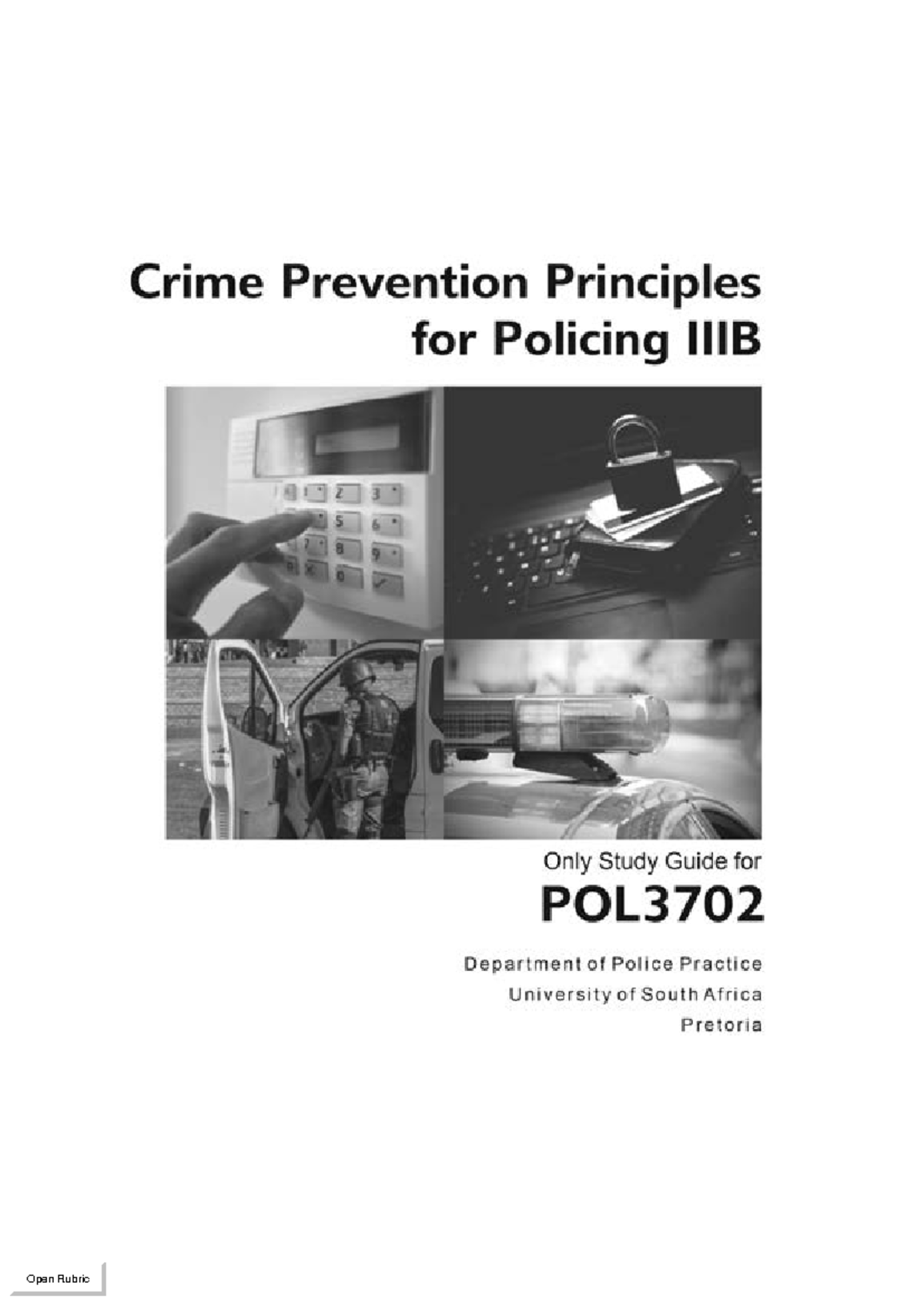 Innovative Approaches to Crime Prevention - POL3702 Study Guide - Studocu