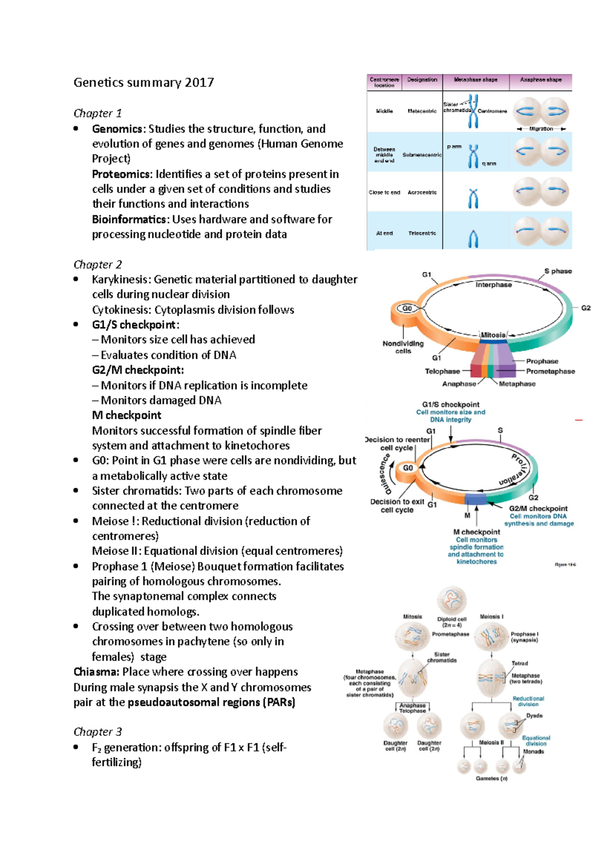 Genetics Overview and Key Concepts Summary (2017 H1 TM 25 + ST 1,4,6 ...
