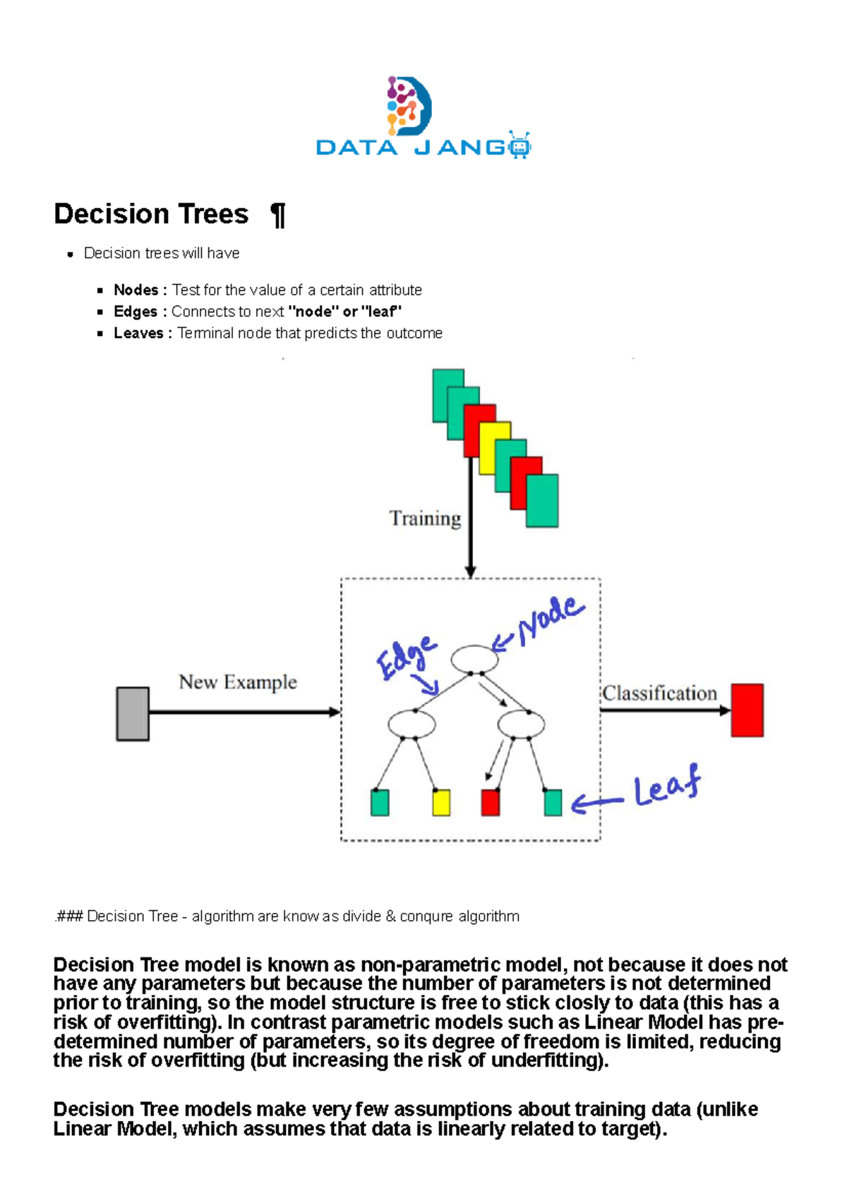 20 - easy - Decision Trees ¶ Decision trees will have Nodes : Test for ...