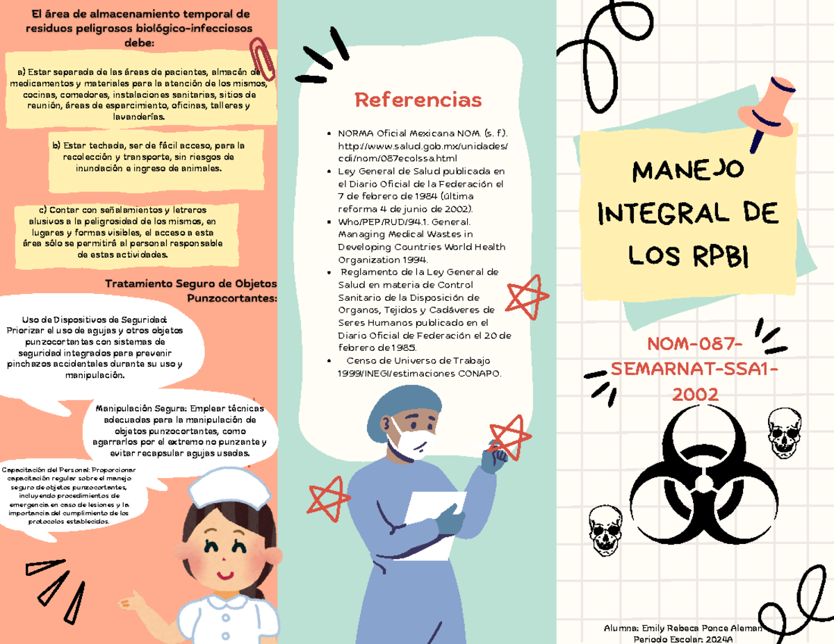 Tríptico RPBI: Manejo Integral y Seguridad en la Salud - 2024A - Studocu