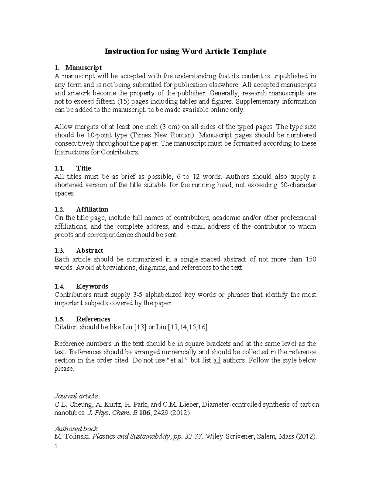 Iccit Word Template Instruction 1 - 1 Instruction for using Word ...