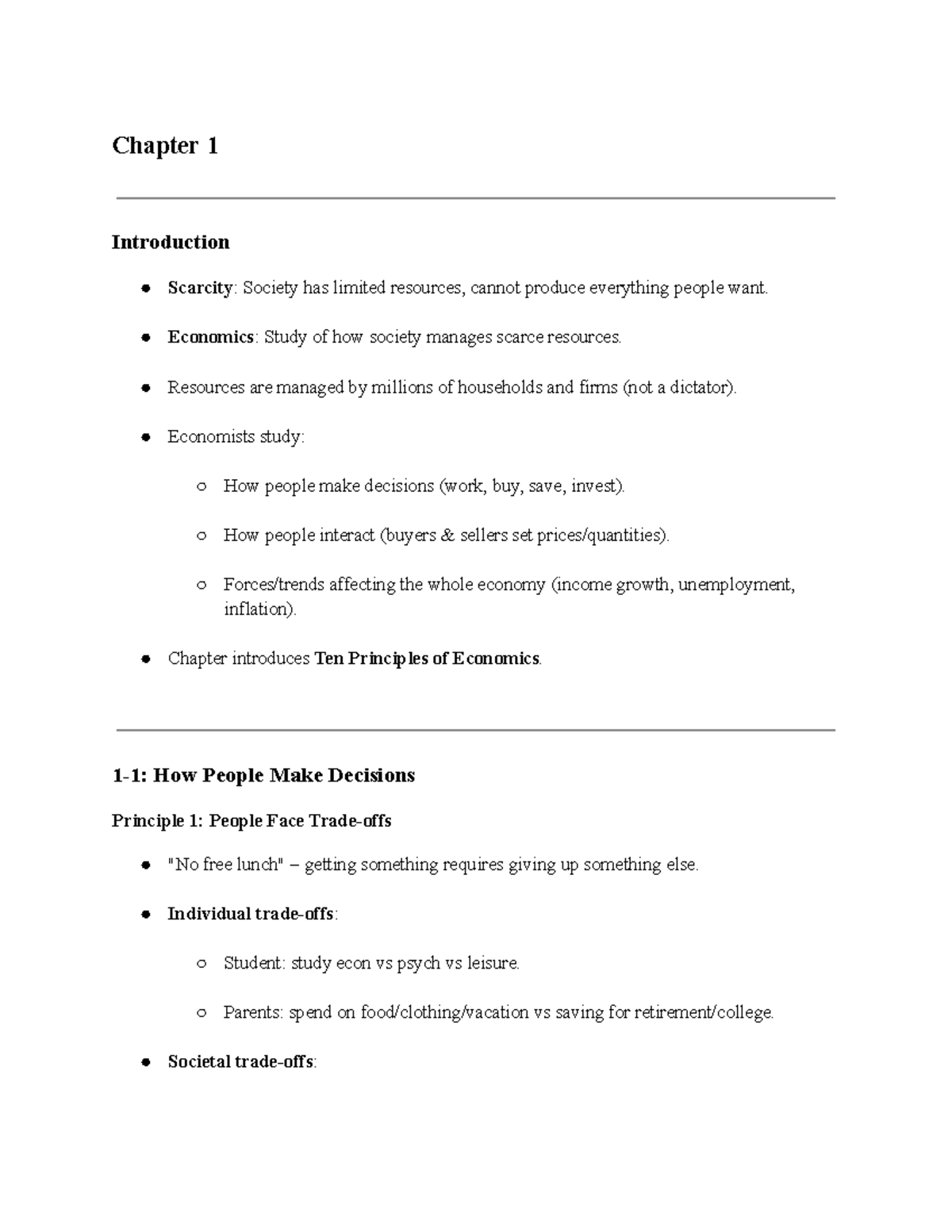 Microeconomics (ECO 101): Comprehensive Textbook Notes on Key Concepts ...