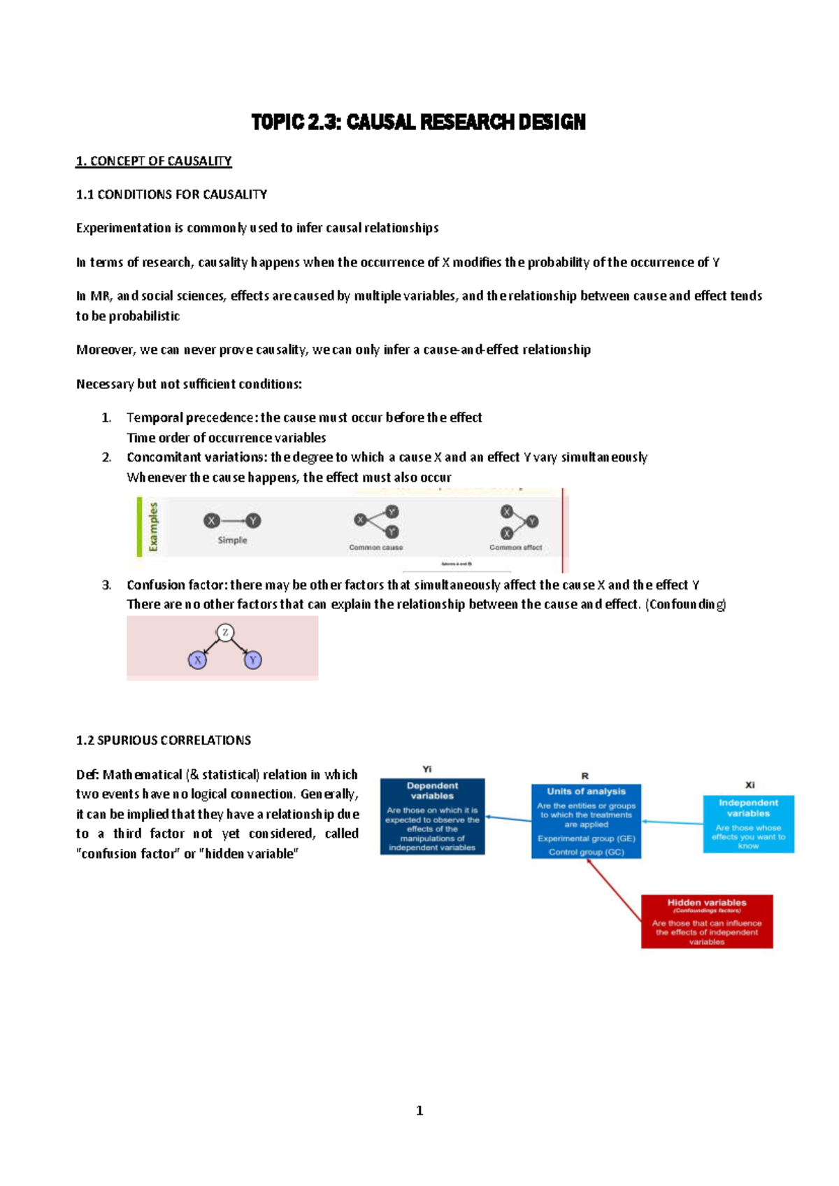 Causal Research Design in Market Research (MR) - Topic 2.3 - Studocu