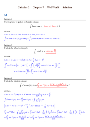 Calculus 2 CH9 - Calculus 2 Chapter 9 WeBWorK Solution 9. Problem 1 (a ...