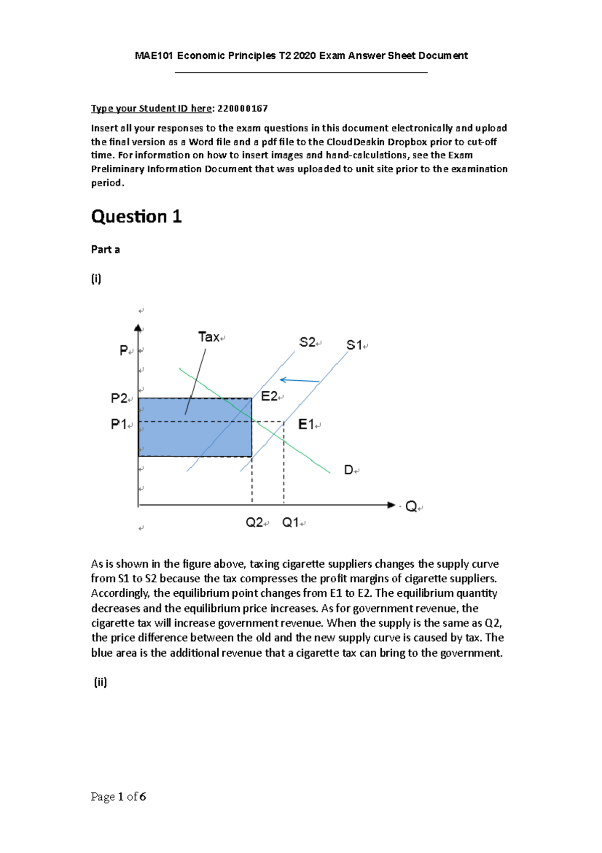MAE101 Assignment 1: Economics Questions and Concepts Explained - Studocu