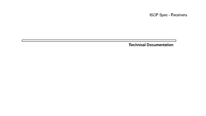 ISCP Spec Receivers Technical Documentation v1.15 - Onkyo CMDS - Studocu
