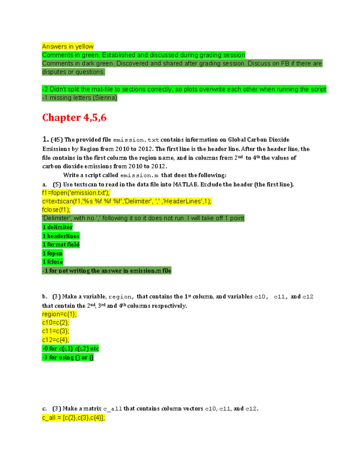 Introduction to Computing, Homework 9, Questions and Answers - Answers ...