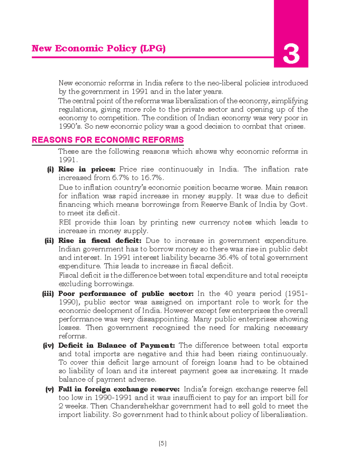 Economic Reforms and New Economic Policy (LPG) in India - Studocu