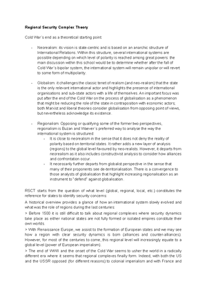 Theory of Geopolitics - Regions - 1. REGIONAL POLITICS - SOUTH ASIA ...