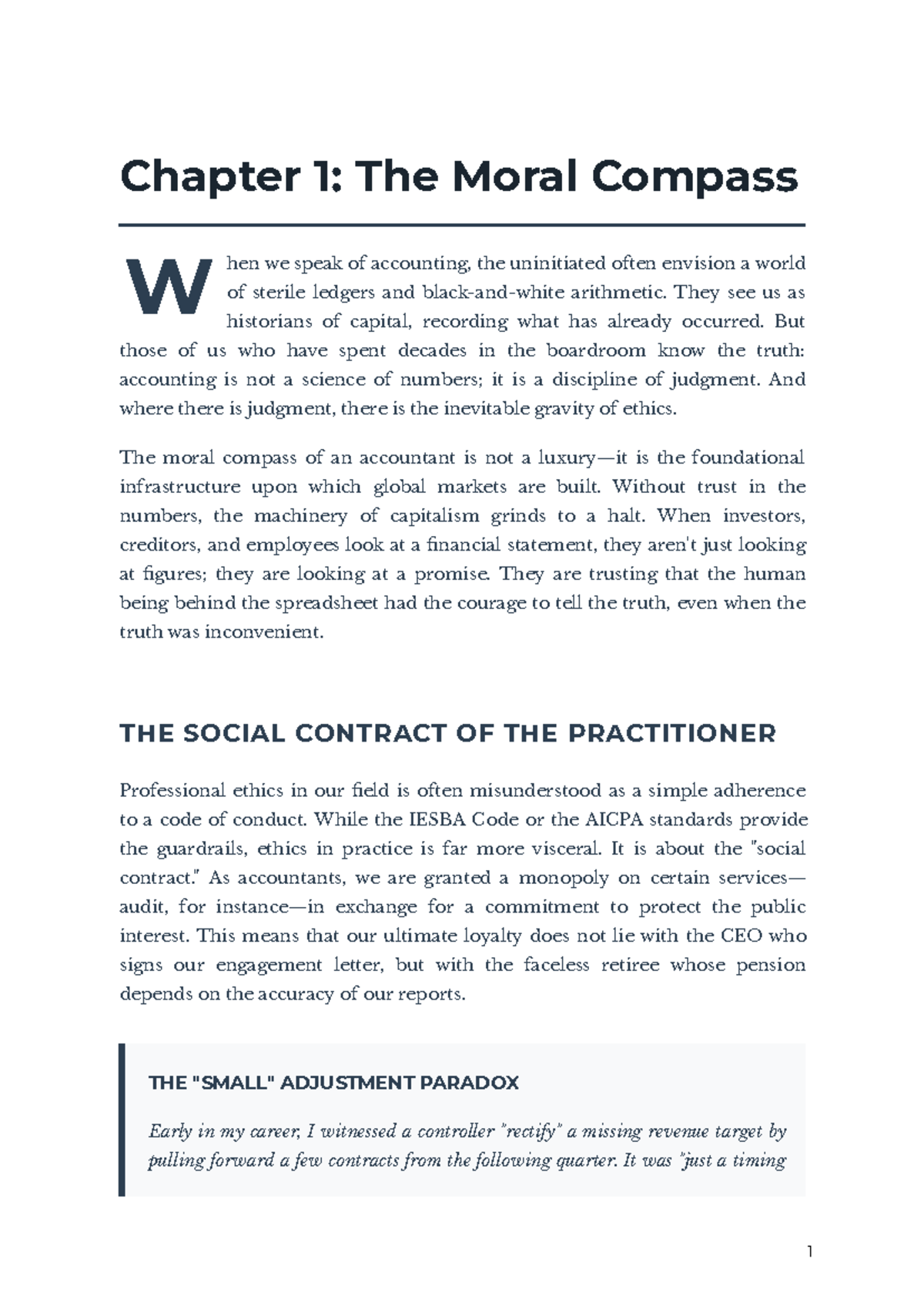 Chapter 1: The Moral Compass in Accounting Ethics - Studocu