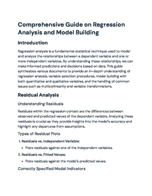DSC 230, Handout 9: Principles of Model Building and Regression ...