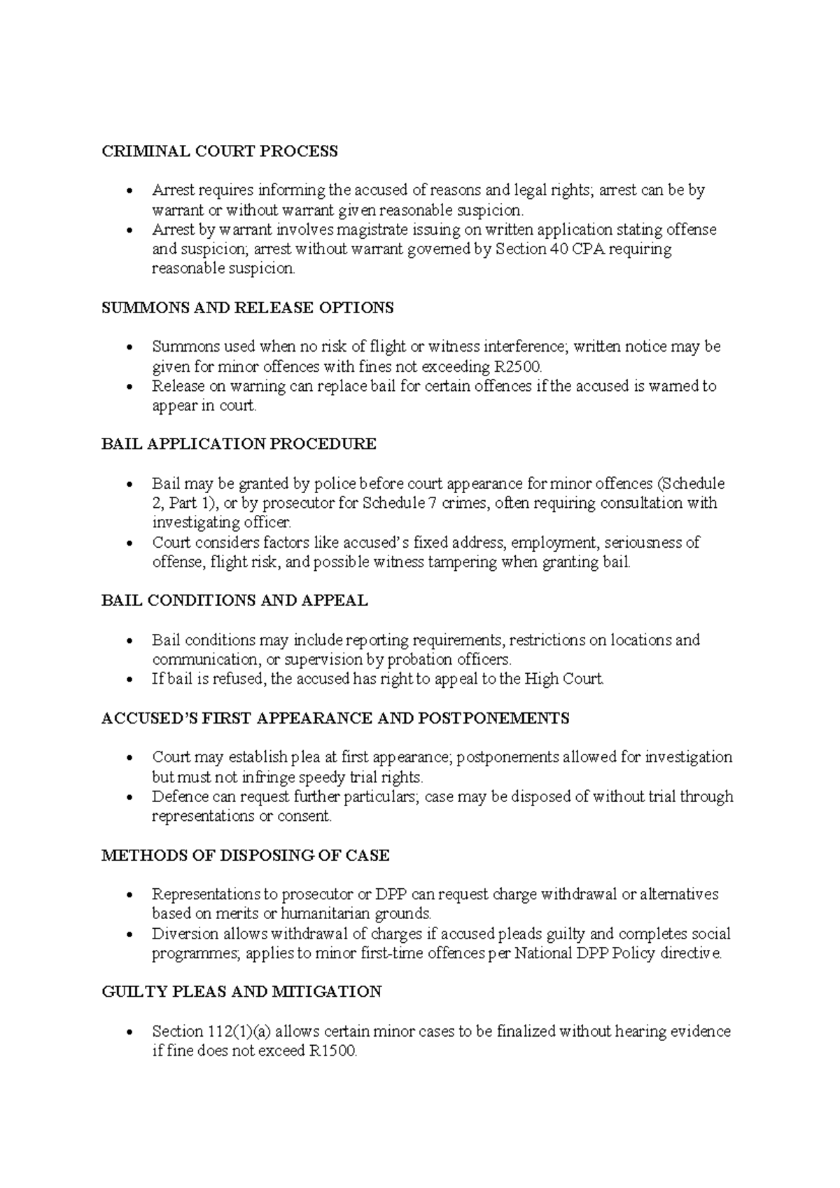 CRIM 101: Comprehensive Guide to the Bail Application Process - Studocu