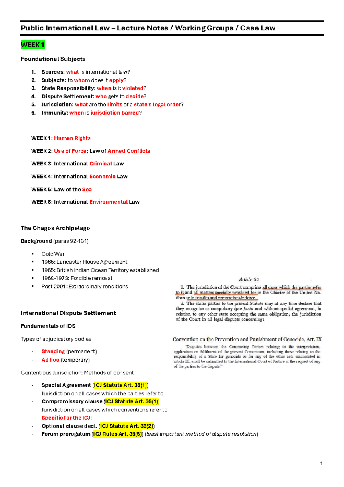PIL 101: Lecture Notes on Public International Law - Week 1 Overview ...