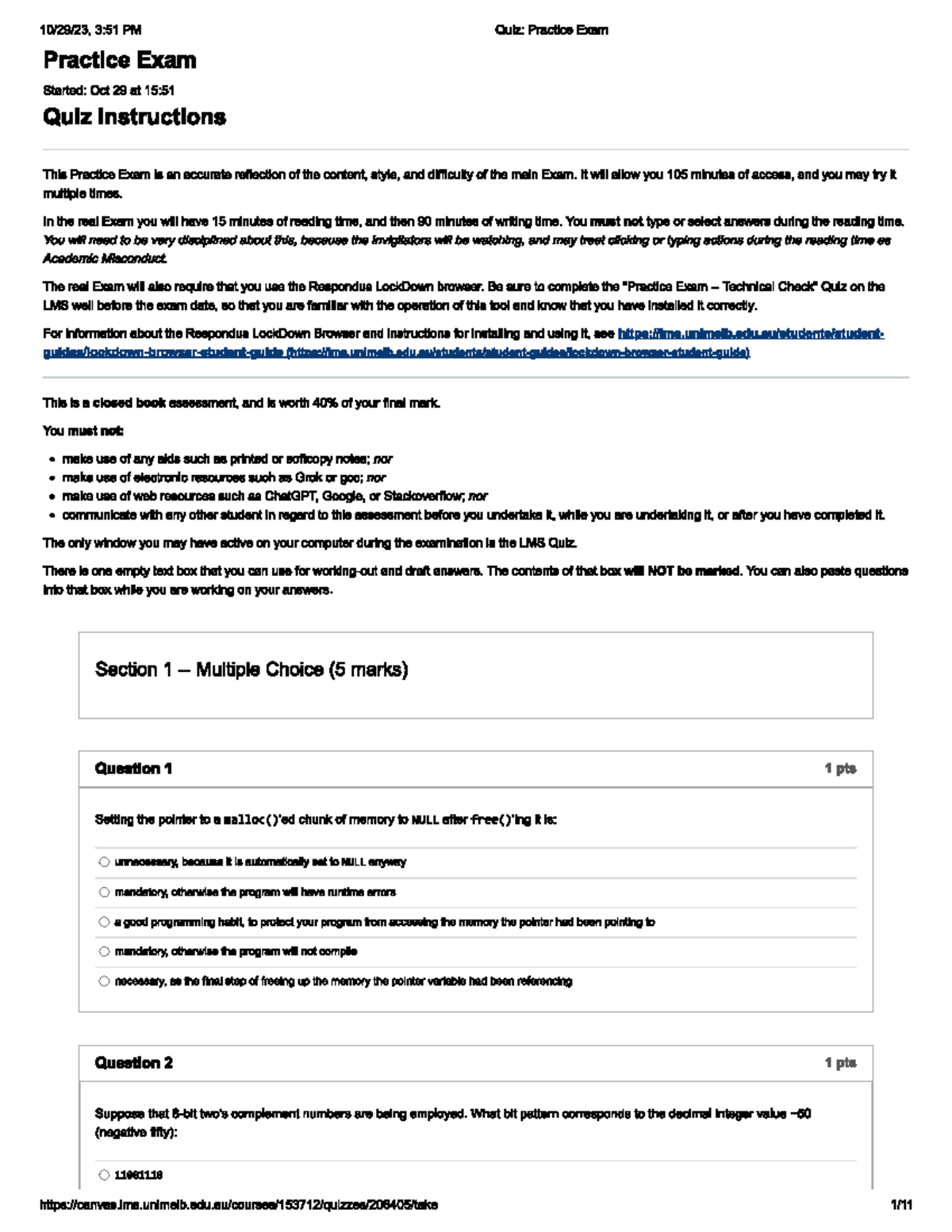 2023 Sem2 Practice Exam Study Guide and Strategies - Studocu