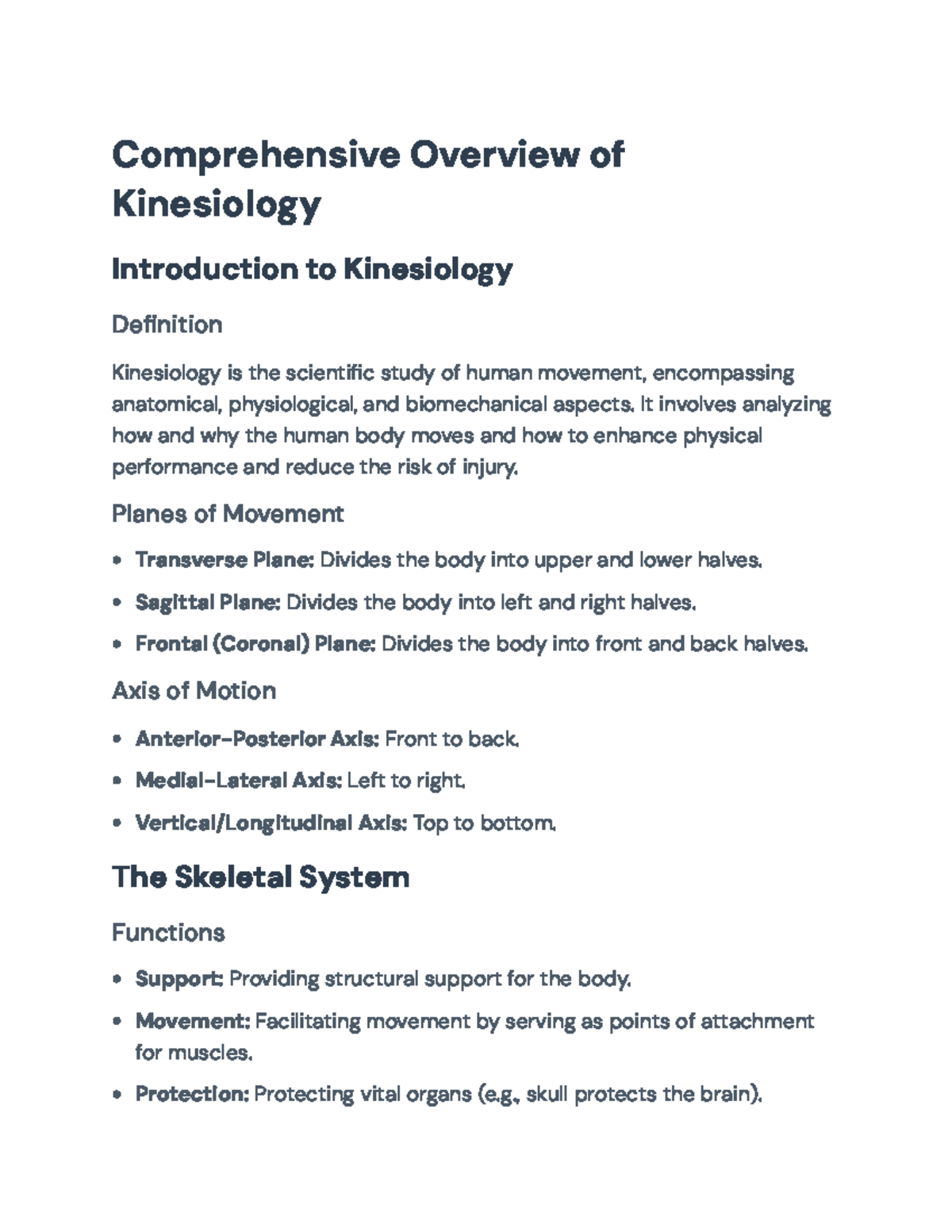 Comprehensive Overview of Kinesiology: Principles and Applications ...