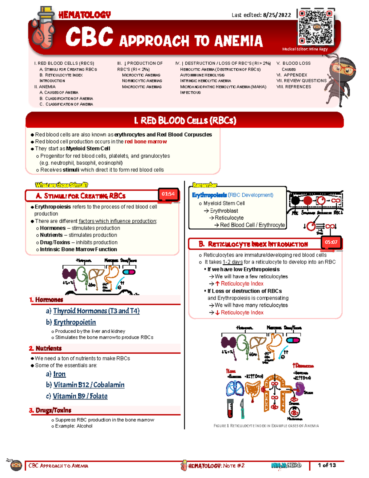 612467443 Hematology Final Exam Notes: CBC Approach to Anemia - Studocu