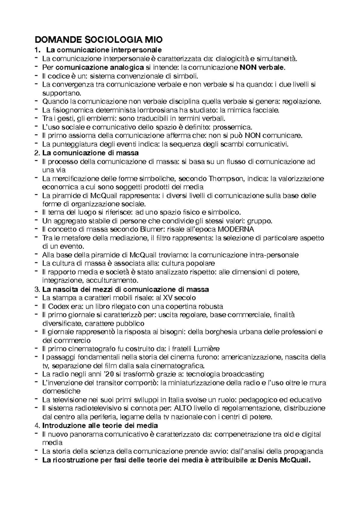 Domande per l - Document Preview