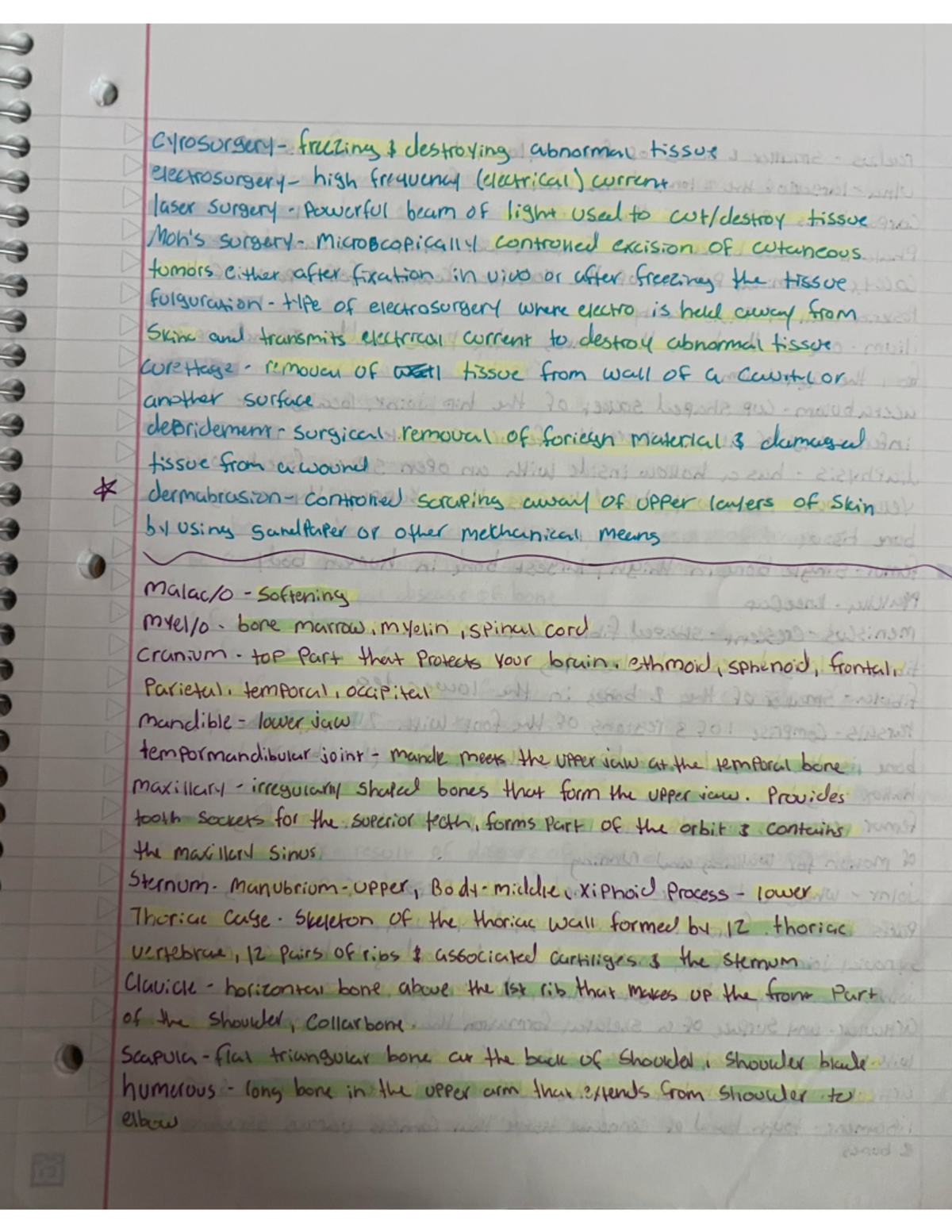 Detailed med term notes - freezing destroying abnormal tissue high ...