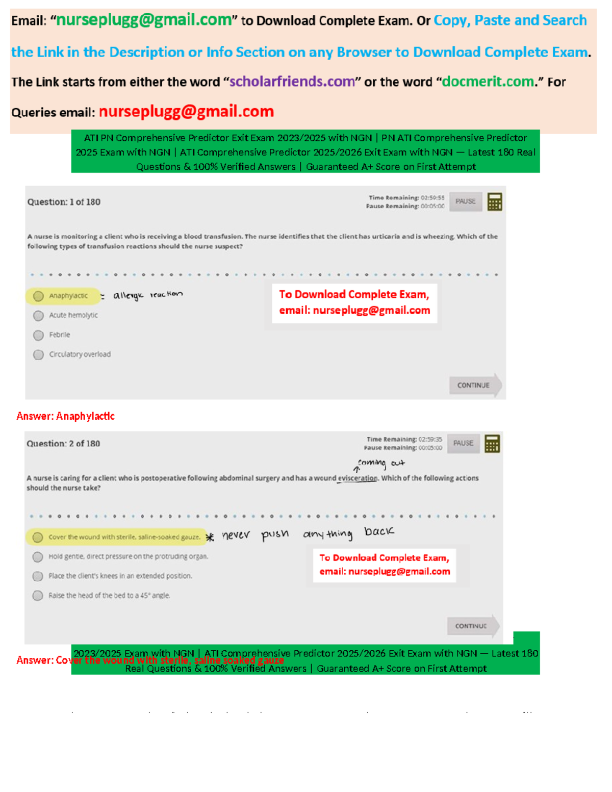 ATI PN Comprehensive Predictor 2025 Exit Exam with NGN: 180 Questions ...