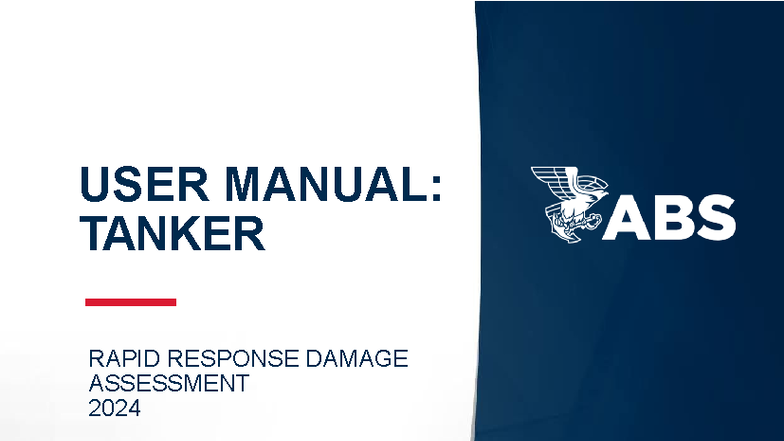 USER MANUAL: TANKER RRDA - Rapid Response Damage Assessment 2024 - Studocu