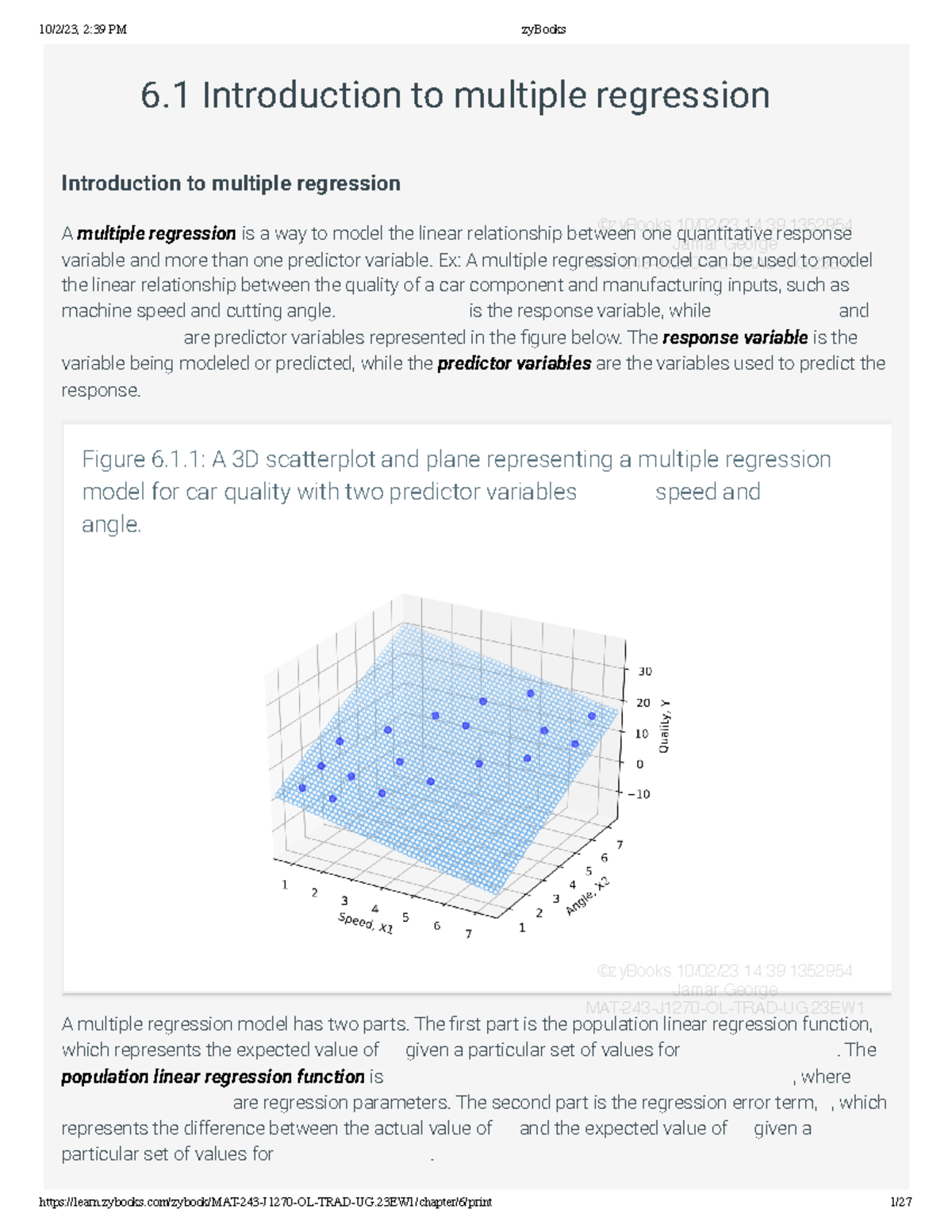 6. Multiple Regressions - 6 Introduction to multiple regression ...