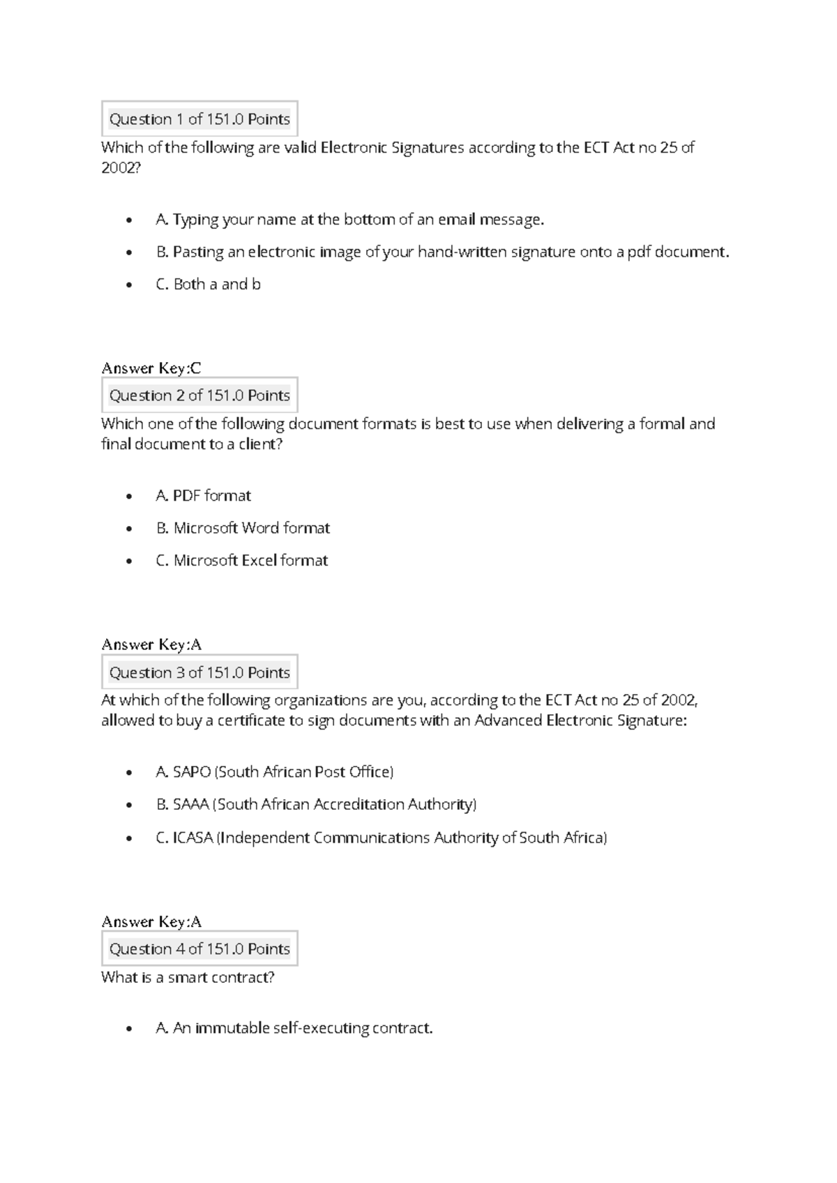 ECT 25/2002 - Electronic Signatures & Document Formats Study Notes ...