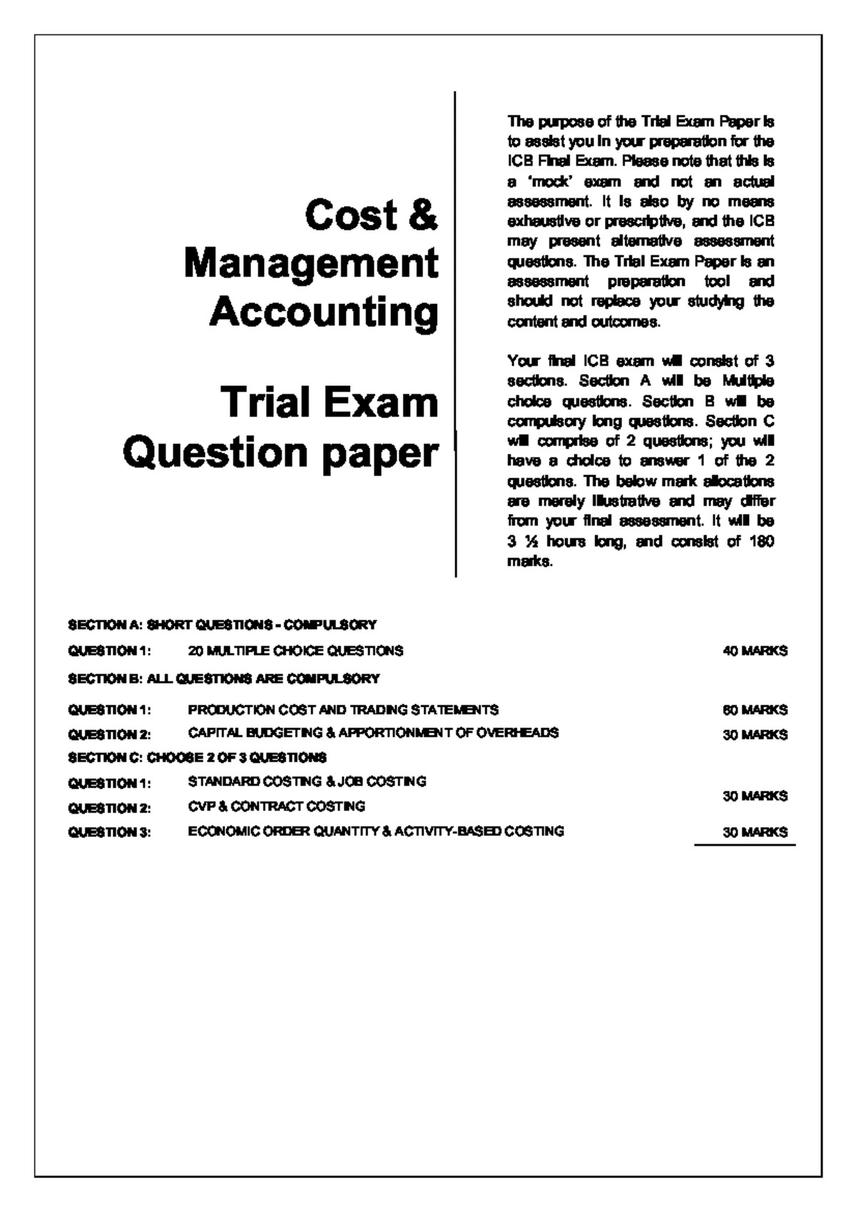 Trial Exam 2 Solutions - Important Guide for Students - Studocu