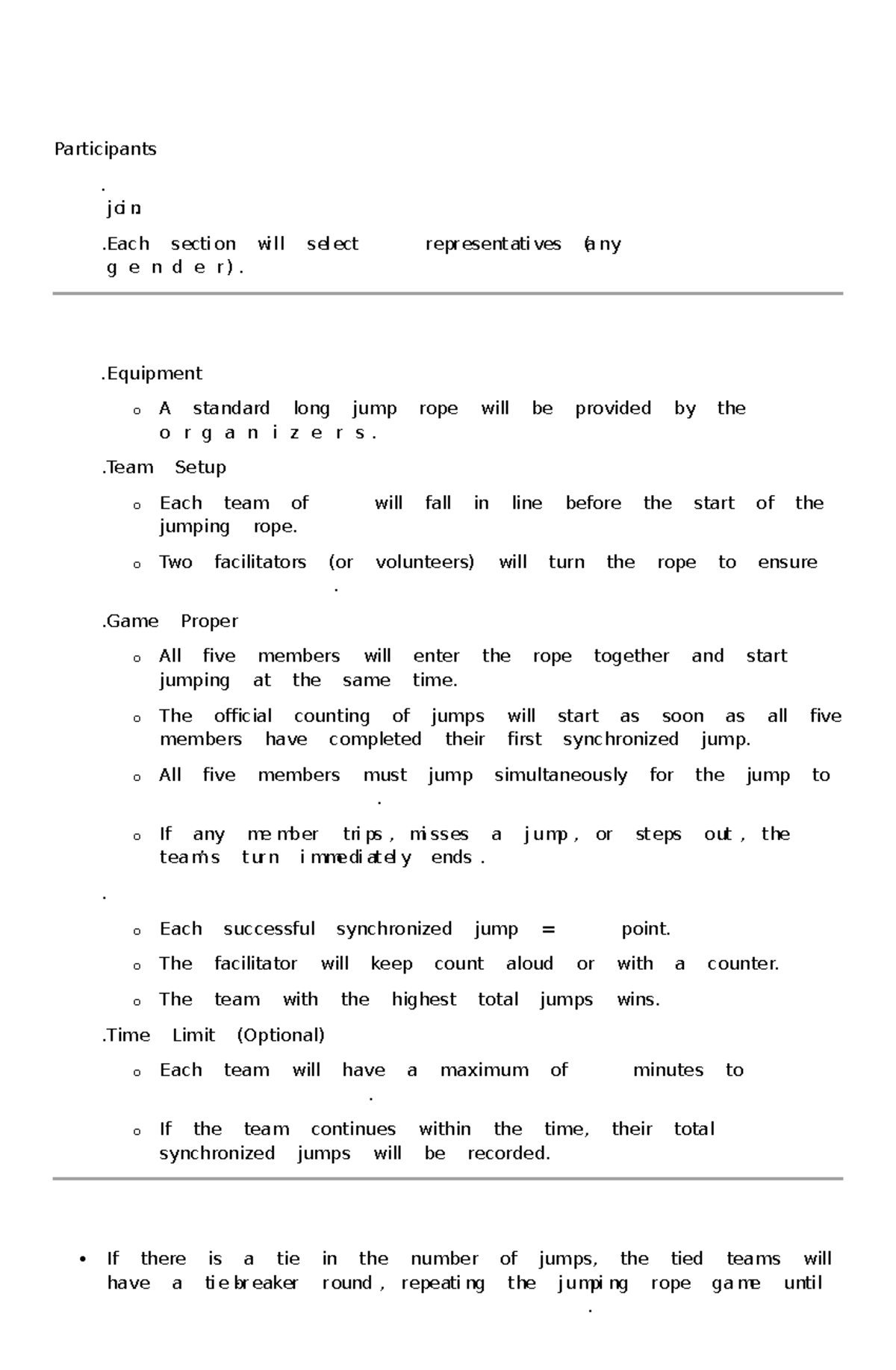Mechanics of the Jump Rope Game: Rules & Setup Guide - Studocu