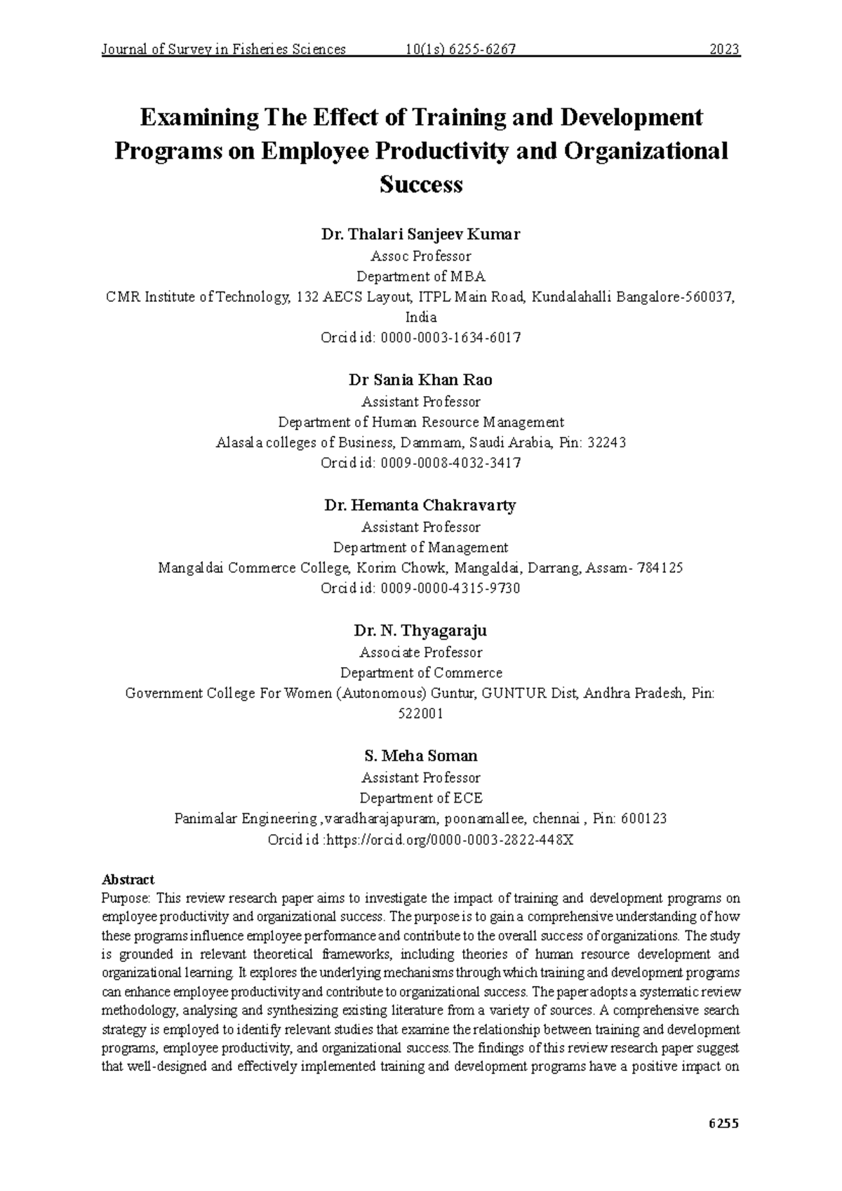 Examining Training & Development's Impact on Employee Productivity (MBA ...