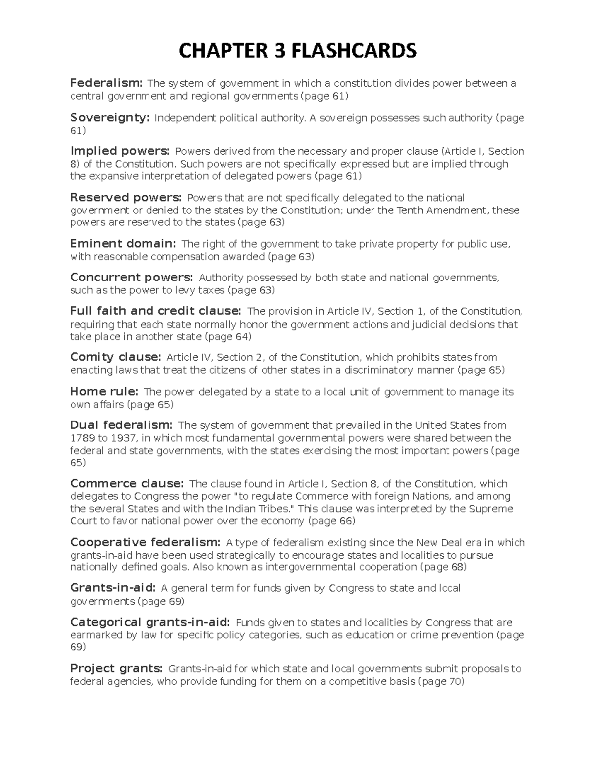 GOVT 2305 Chapter 3 Key Concepts Flashcards for Study - Studocu
