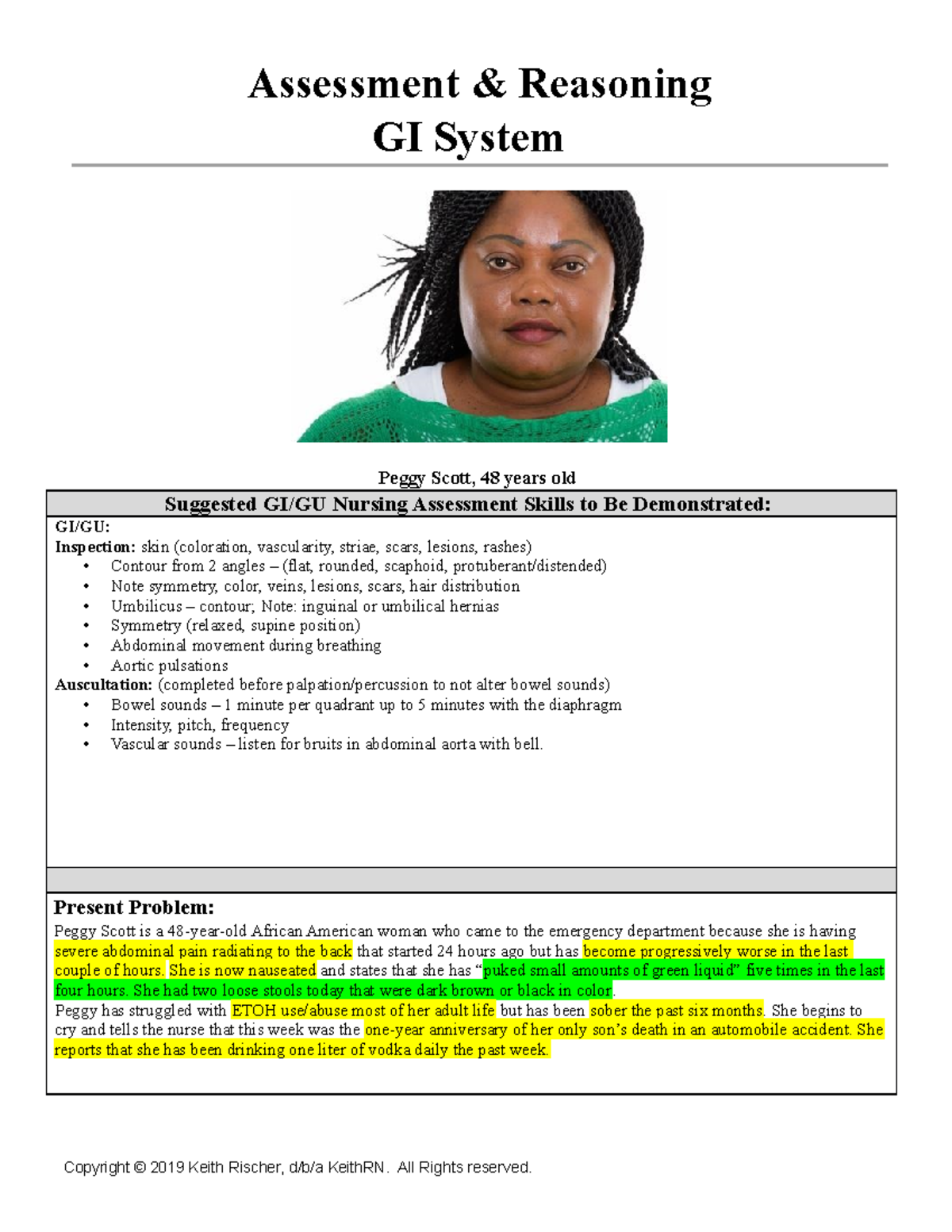 GI Assessment Case Study (Nursing Care for Pancreatitis) - Studocu