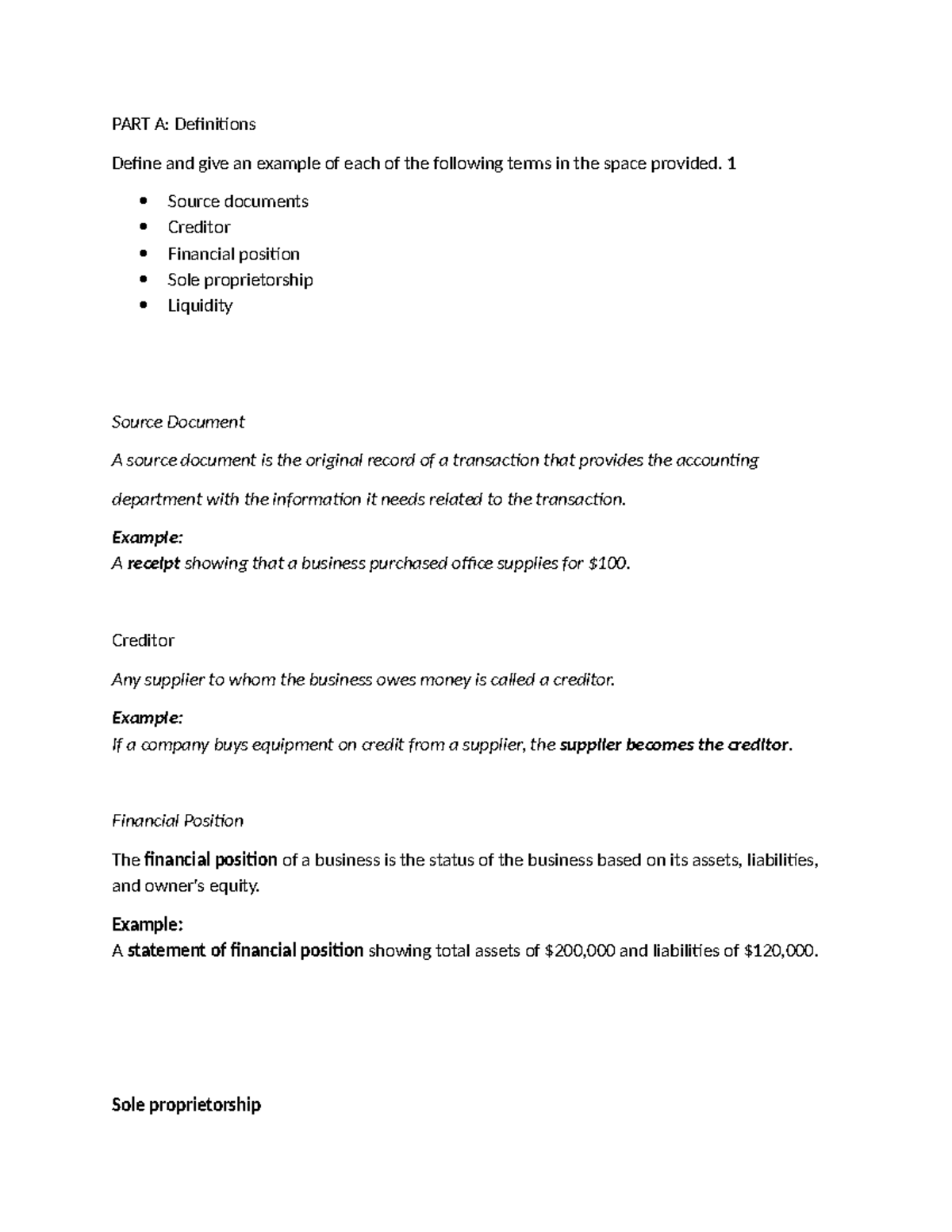 Accounting Terms and Concepts: Definitions and Examples (ACCT 101 ...