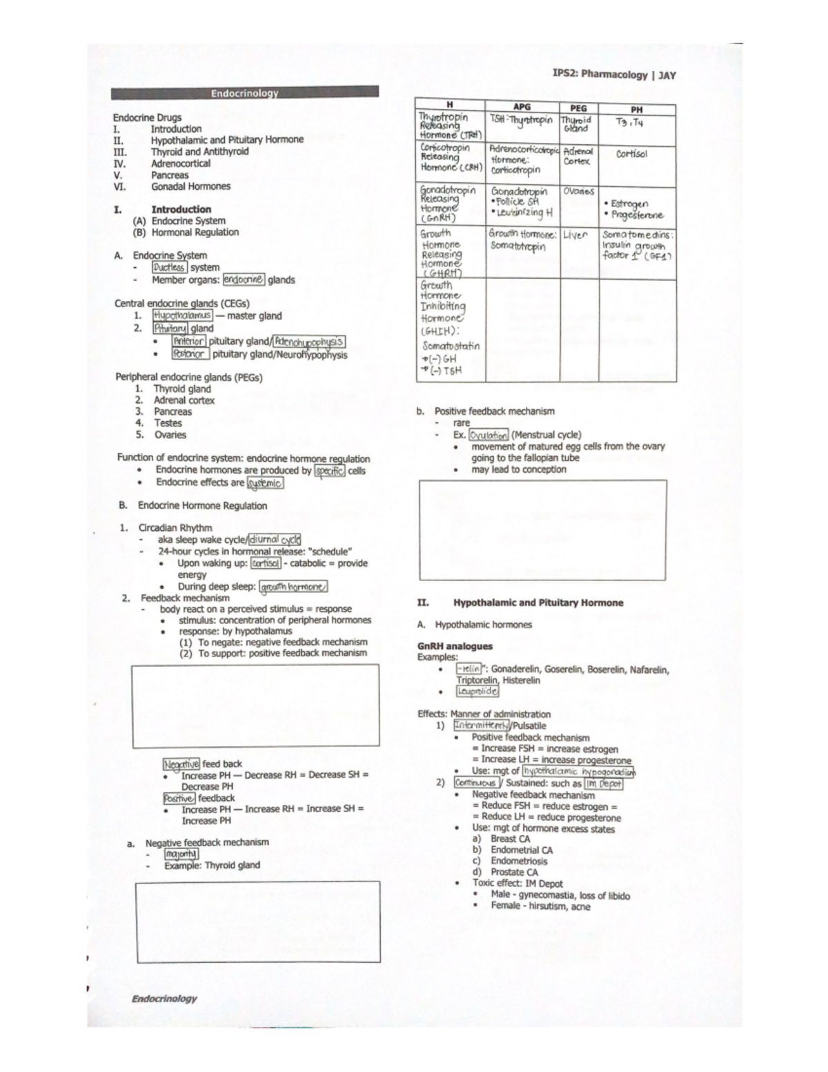 IPS2: Pharmacology I JAY - Comprehensive Overview of Endocrine Drugs ...