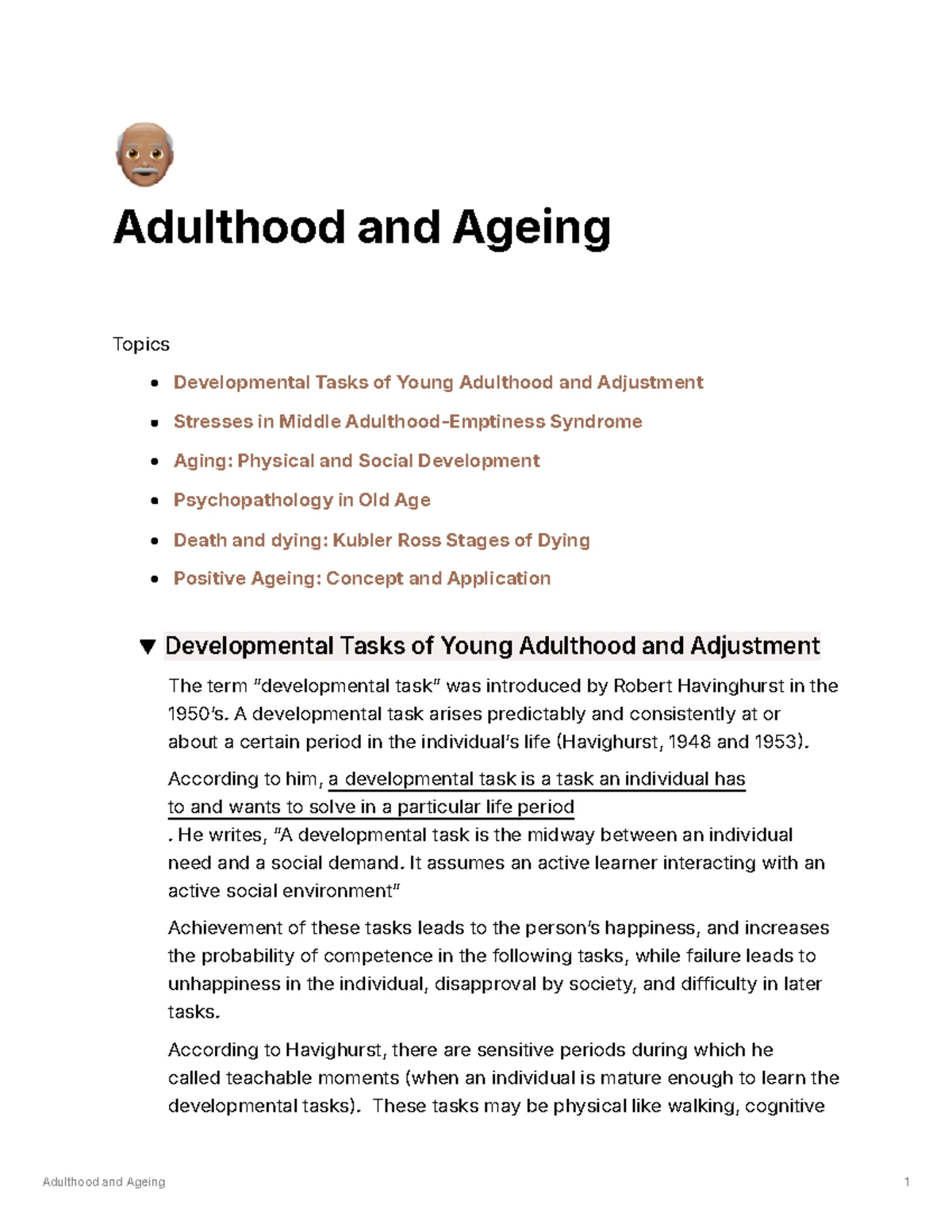 Lifespan Development Notes (PSY 101) - Comprehensive Overview - Studocu
