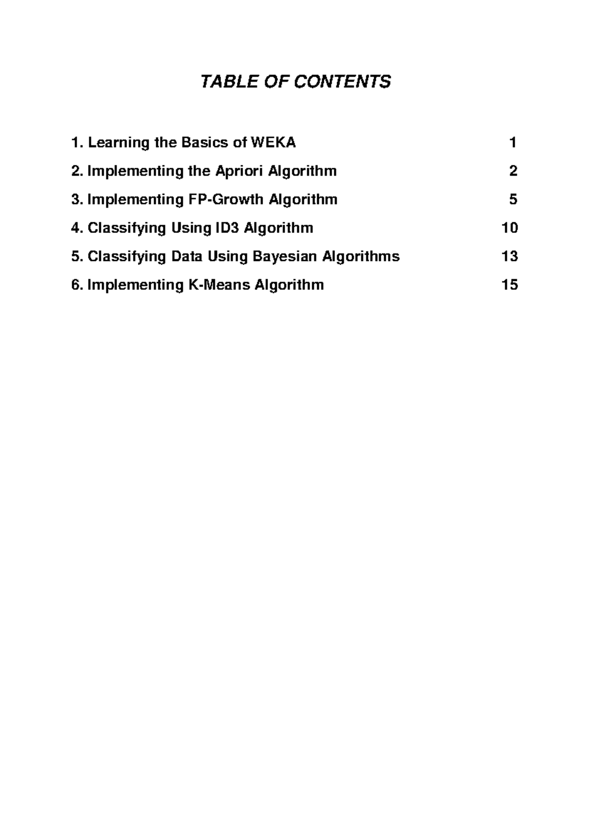 Lab report on data mining techniques using WEKA - Studocu
