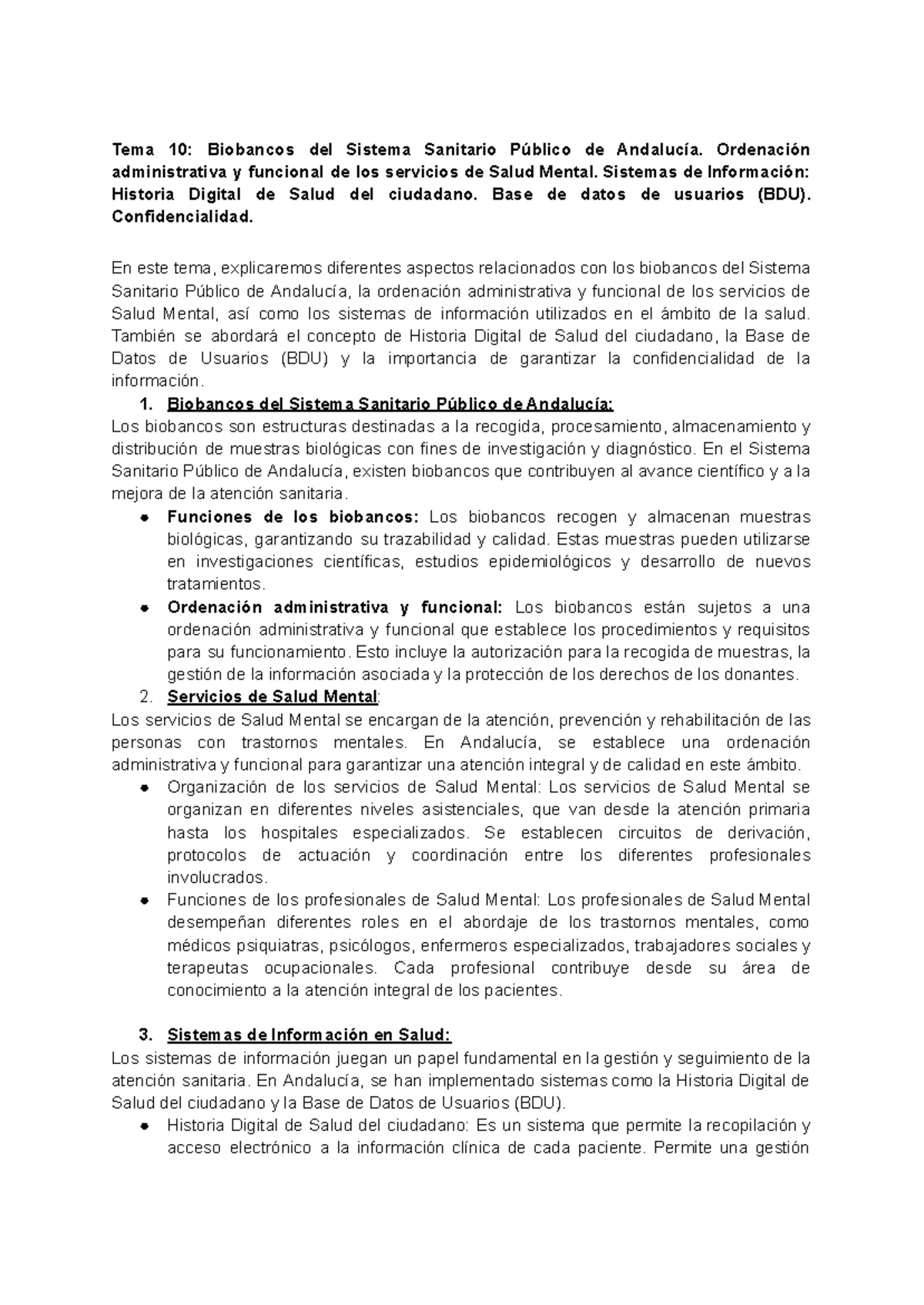 Tema 10: Biobancos y Salud Mental en el Sistema Sanitario Público de ...