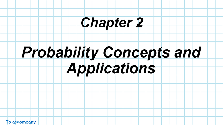Chapter 2: Probability Concepts & Applications (Quantitative Analysis ...