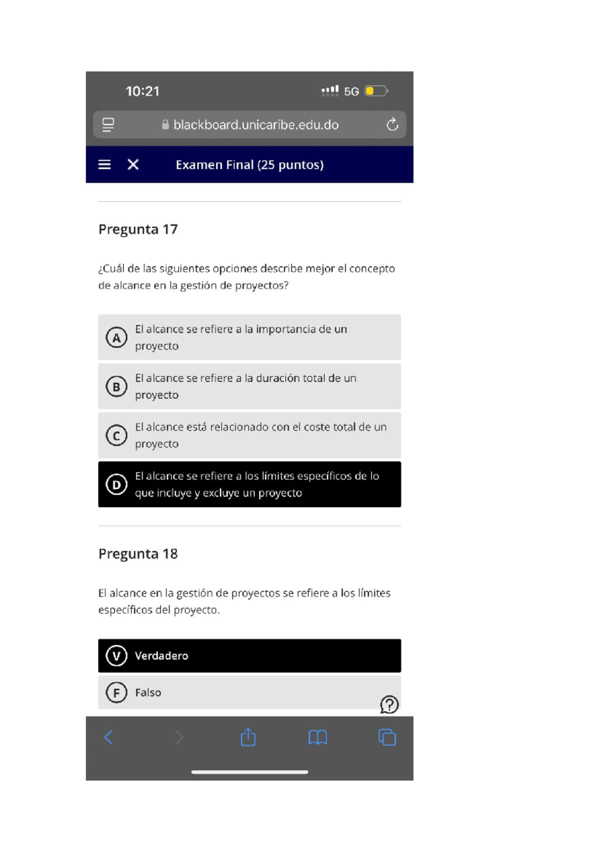 Examen Final Gerencia de Proyectos TICS - Evaluación de Conceptos Clave - Document Preview