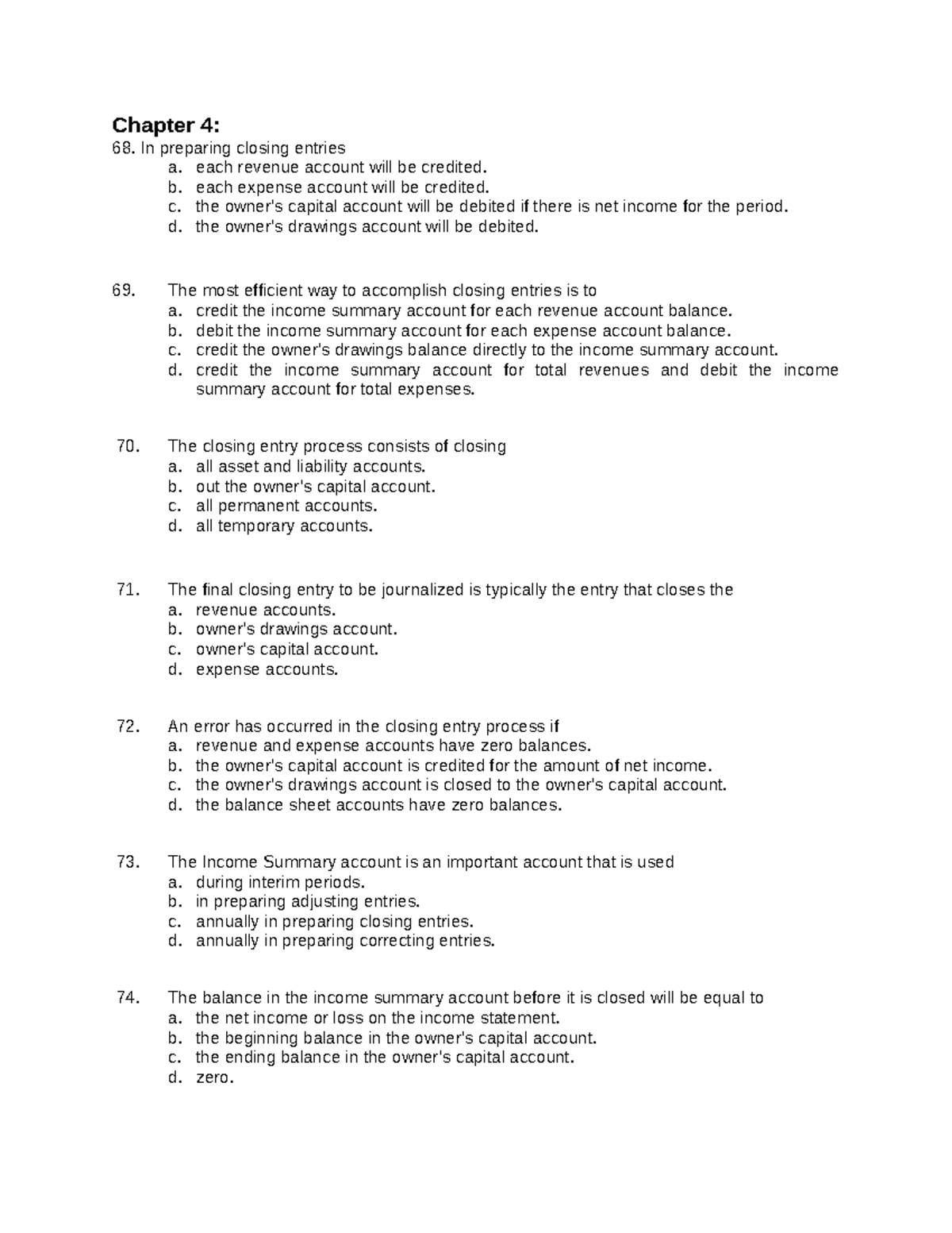 MCQ Exam Review for Chapters 1-4 - ACC 101 Midterm Test Bank - Studocu