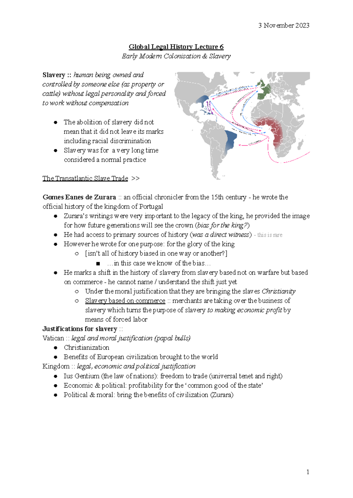 Global Legal History Lecture 6: Early Modern Colonisation & Slavery ...