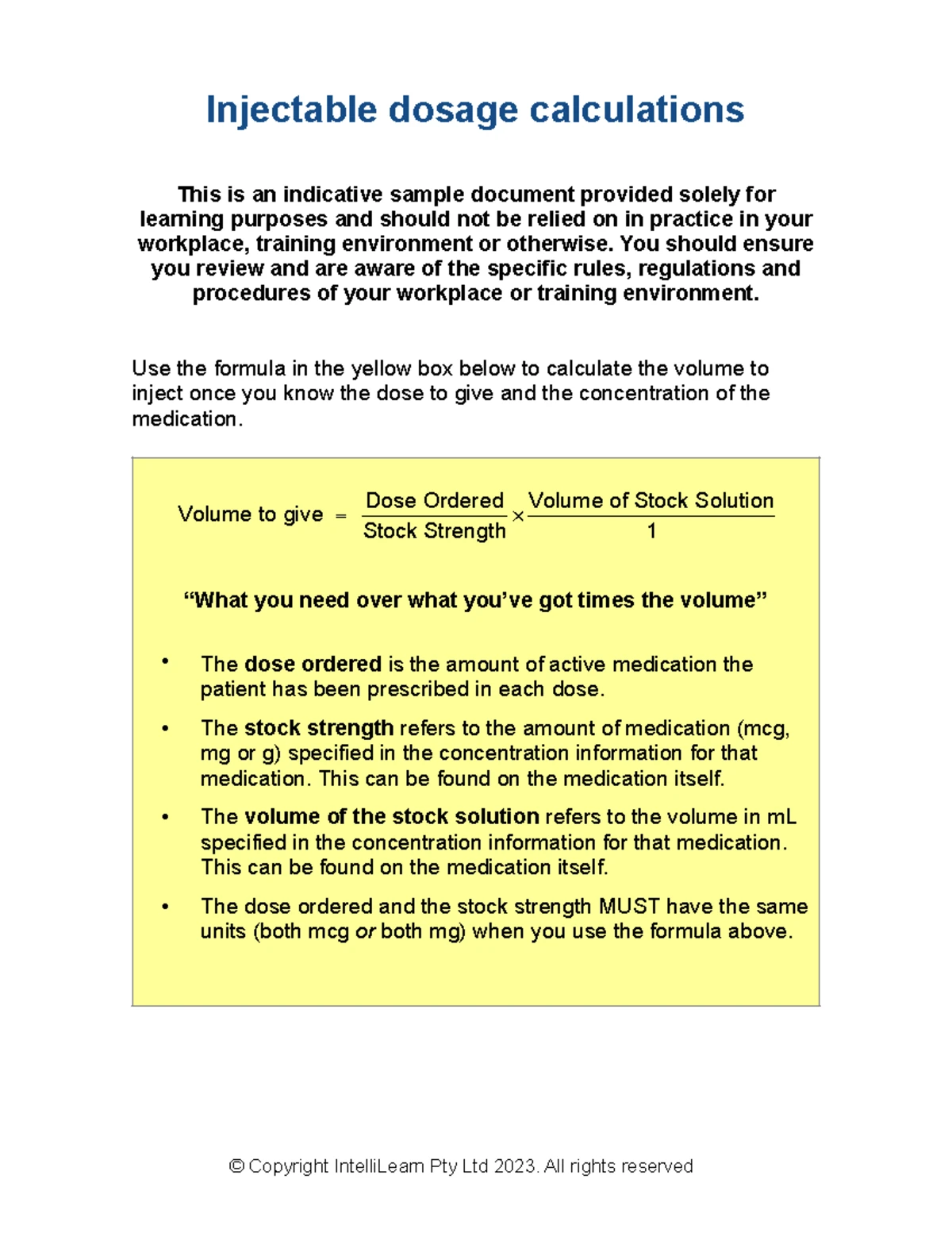 IV Fluid Orders: Key Considerations for Safe Administration - Studocu