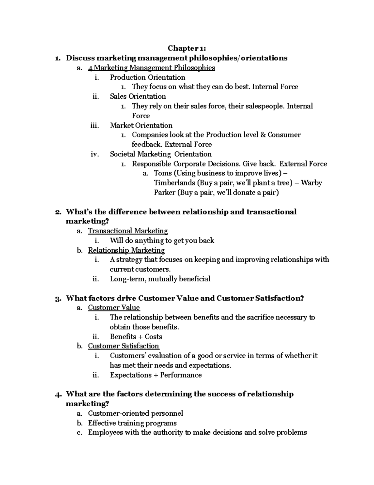 MKTG300 Midterm Study Guide: Key Concepts in Marketing Management - Studocu