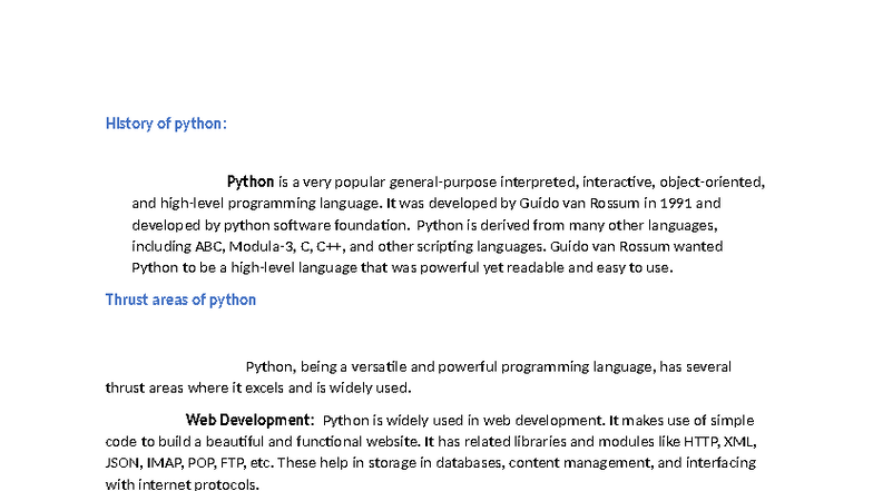 Python Lab - 2nd: Exploring the History and Applications of Python ...