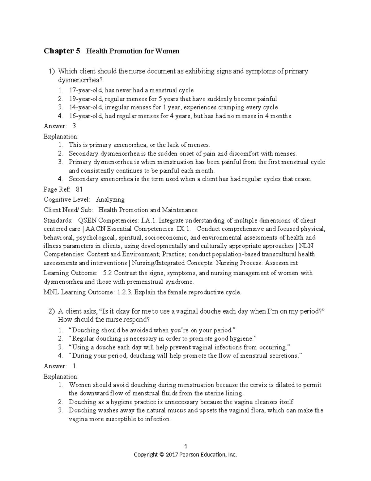 0134142357 CH05 TB - Health Promotion for Women Study Questions - Studocu