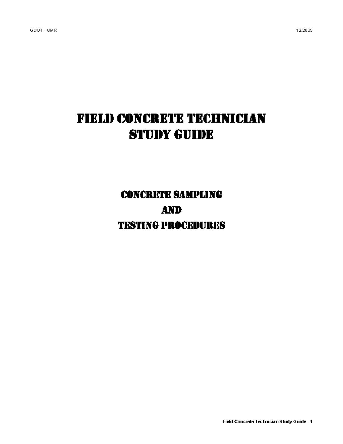 Field Concrete Technician Study Guide: Concrete Sampling & Testing ...