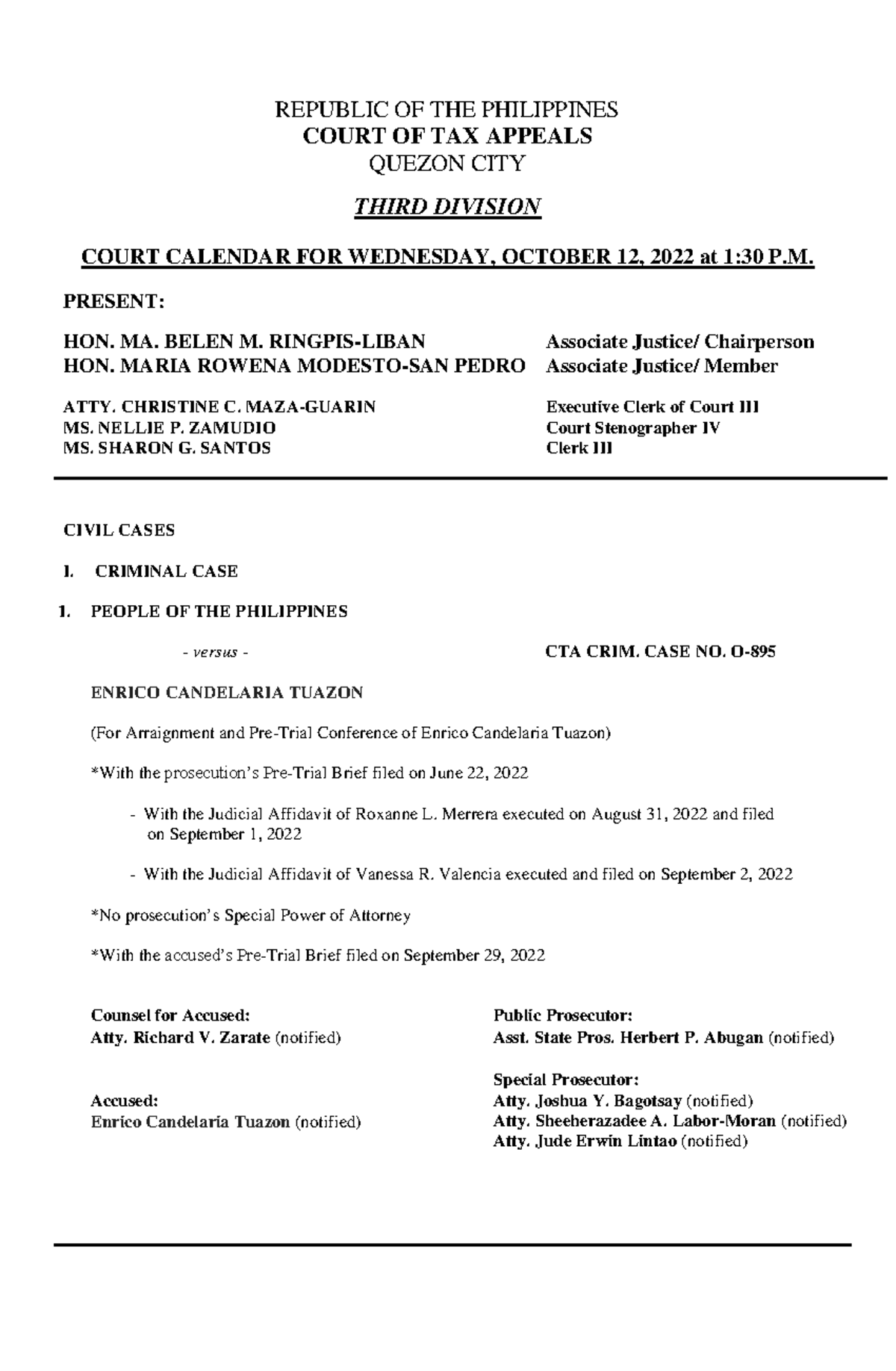 Law Notes for CTA Cases - 3D 20221012 - Studocu