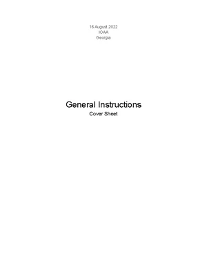 IOAA 2022 Theoretical Competition Cover Sheet & Problem Set - Studocu