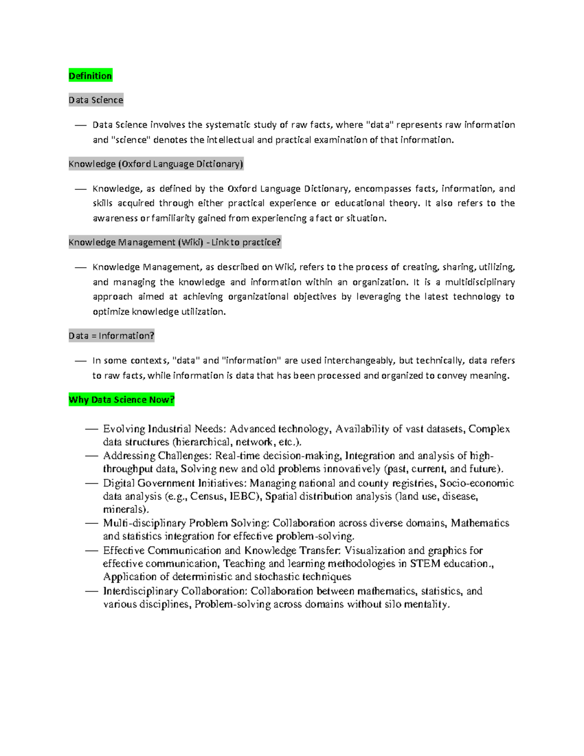 DATA 101 - Lecture Notes on Data Science Concepts and Applications ...