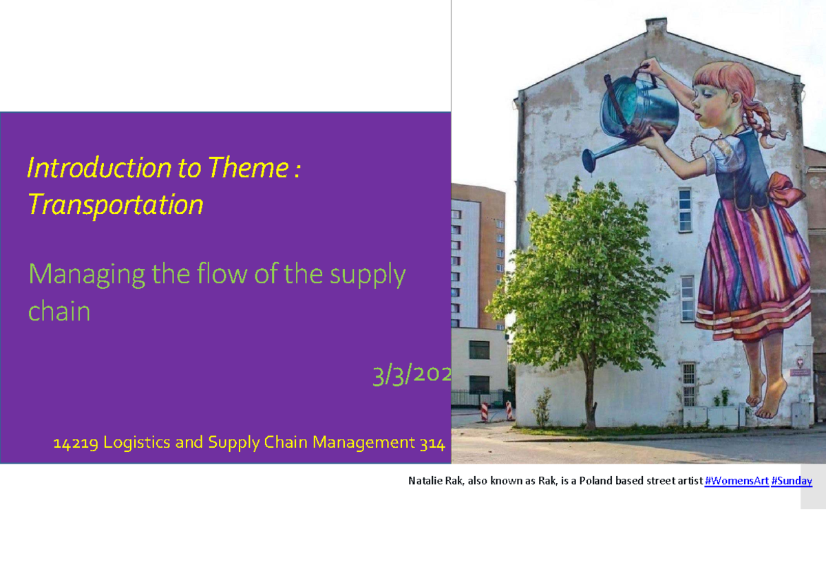 Transportation Management in Supply Chain: Principles & Strategies ...