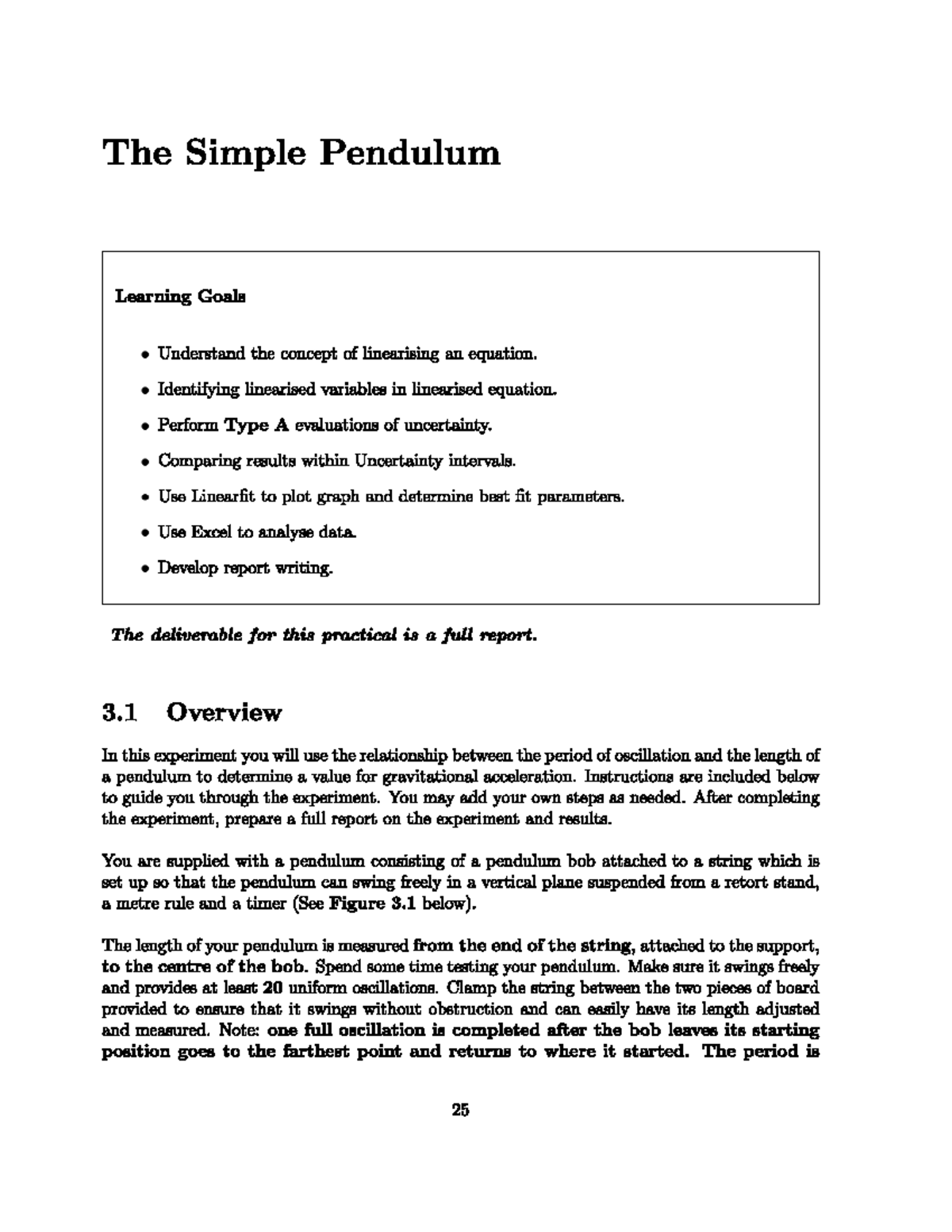 Simple Pendulum Experiment - PHYLAB1 Report and Analysis - Studocu